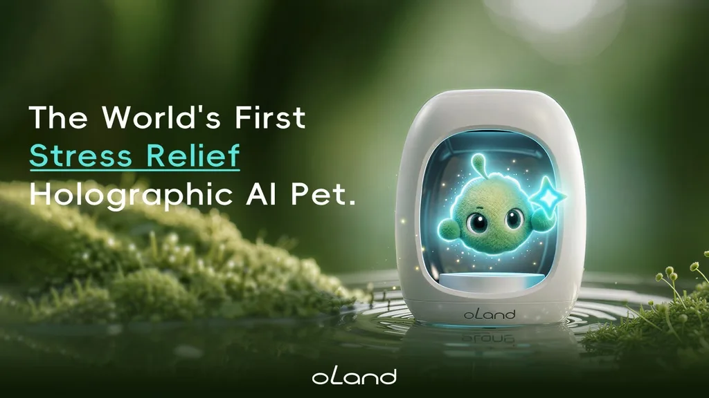 oLand auf Kickstarter unterstützt: Ein holografisches KI-Haustier für den Schreibtisch
